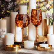 Leopard Pattern Wine Glass | Stemmed Beverage Glass Dining Use-Glass-Homefinn