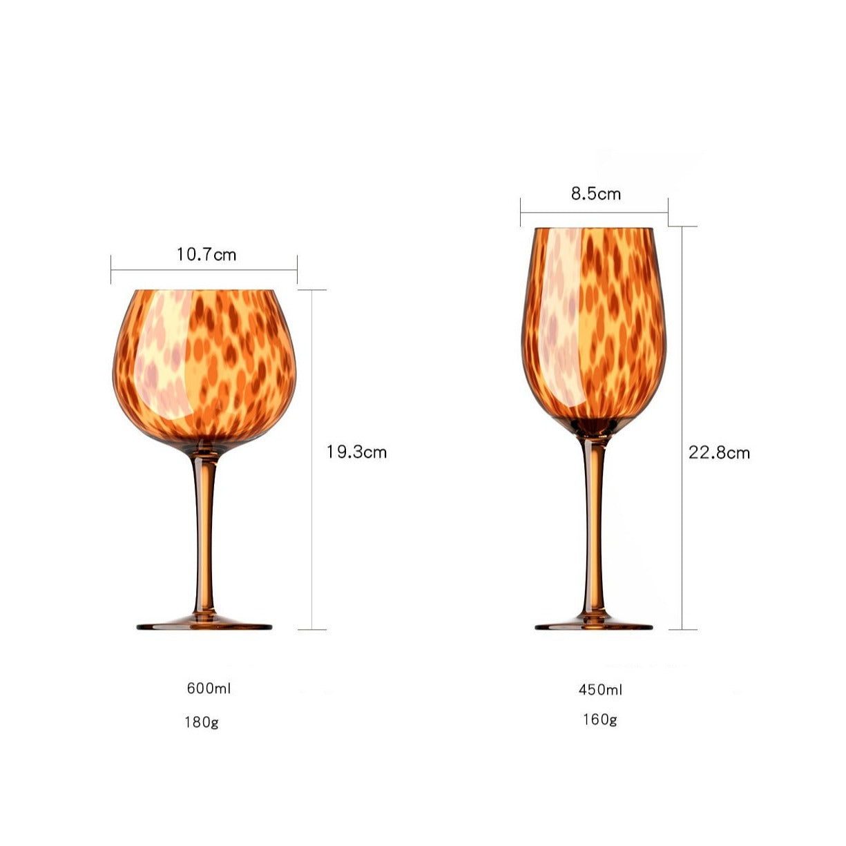 Leopard Pattern Wine Glass | Stemmed Beverage Glass Dining Use-Glass-Homefinn