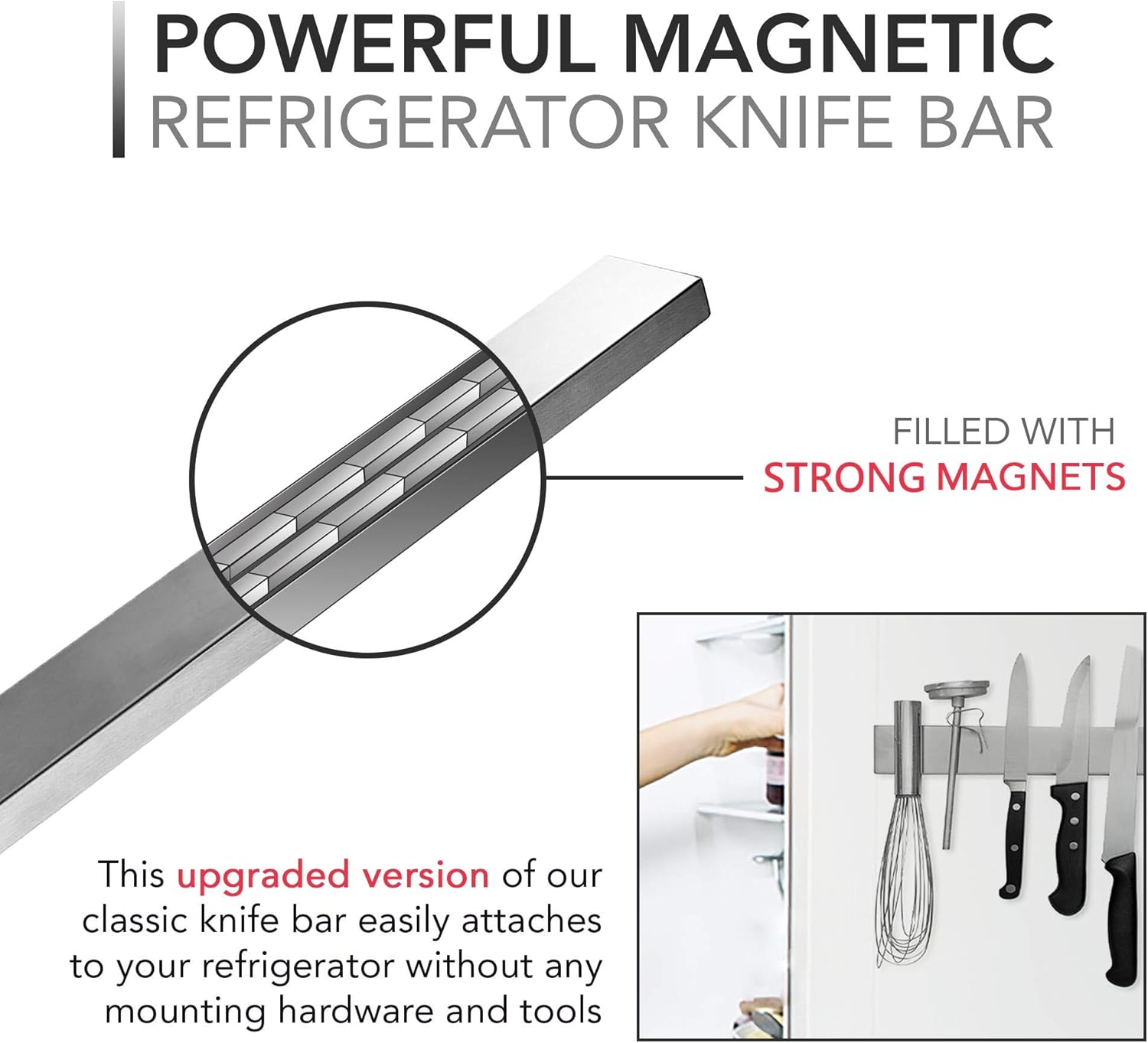Magnetic Knife Holder Set | Wall Mounted Kitchen Organizer-Knife Holder-Homefinn