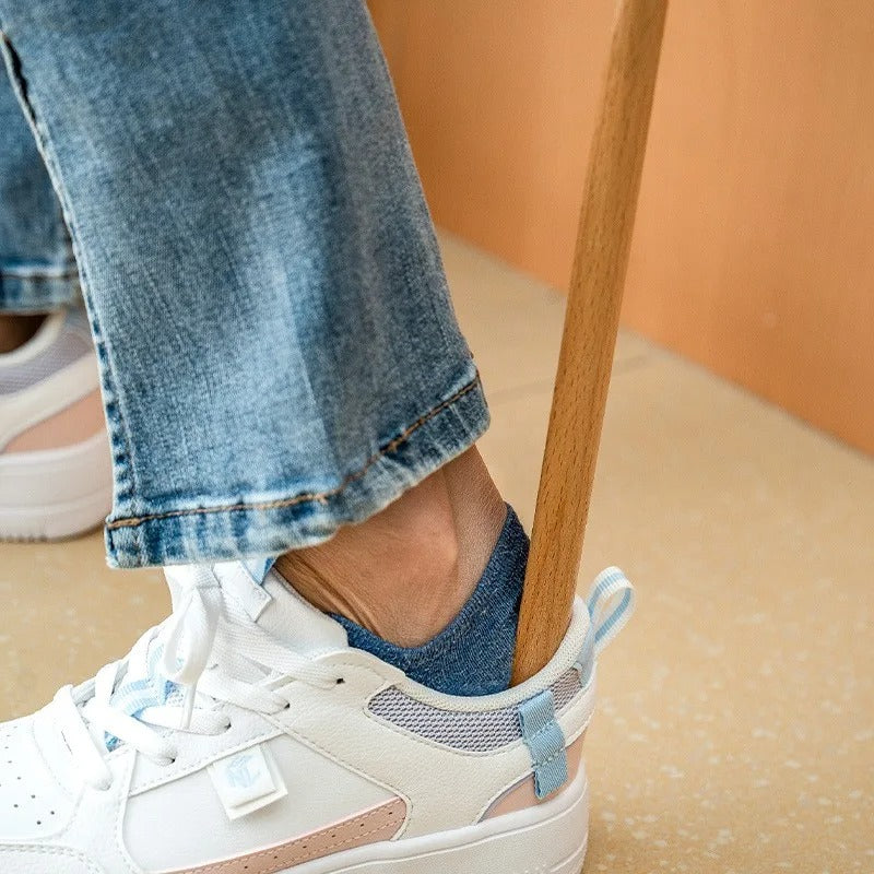 Wooden Shoe Horn | Shoe Horn With Wall Mount-Shoe Horn-Homefinn