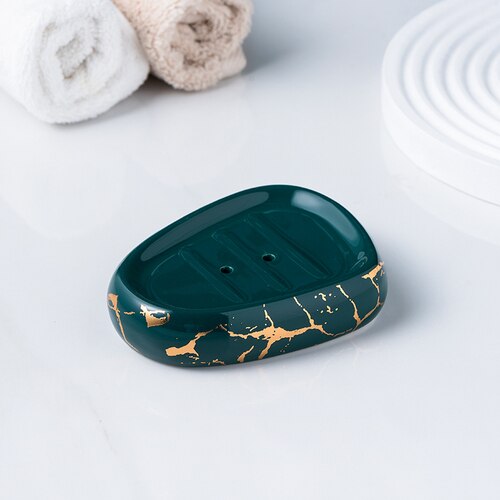 Marble Pattern Bathroom Accessory Set | Matching Dispenser Storage Countertop Use-Bathroom Accessory Set-Homefinn