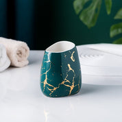 Marble Pattern Bathroom Accessory Set | Matching Dispenser Storage Countertop Use-Bathroom Accessory Set-Homefinn