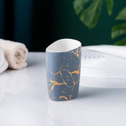 Marble Pattern Bathroom Accessory Set | Matching Dispenser Storage Countertop Use-Bathroom Accessory Set-Homefinn