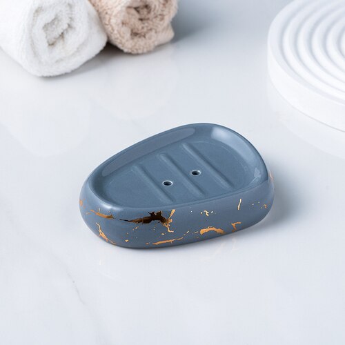 Marble Pattern Bathroom Accessory Set | Matching Dispenser Storage Countertop Use-Bathroom Accessory Set-Homefinn