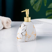 Marble Pattern Bathroom Accessory Set | Matching Dispenser Storage Countertop Use-Bathroom Accessory Set-Homefinn