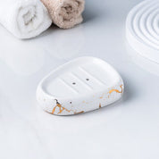 Marble Pattern Bathroom Accessory Set | Matching Dispenser Storage Countertop Use-Bathroom Accessory Set-Homefinn