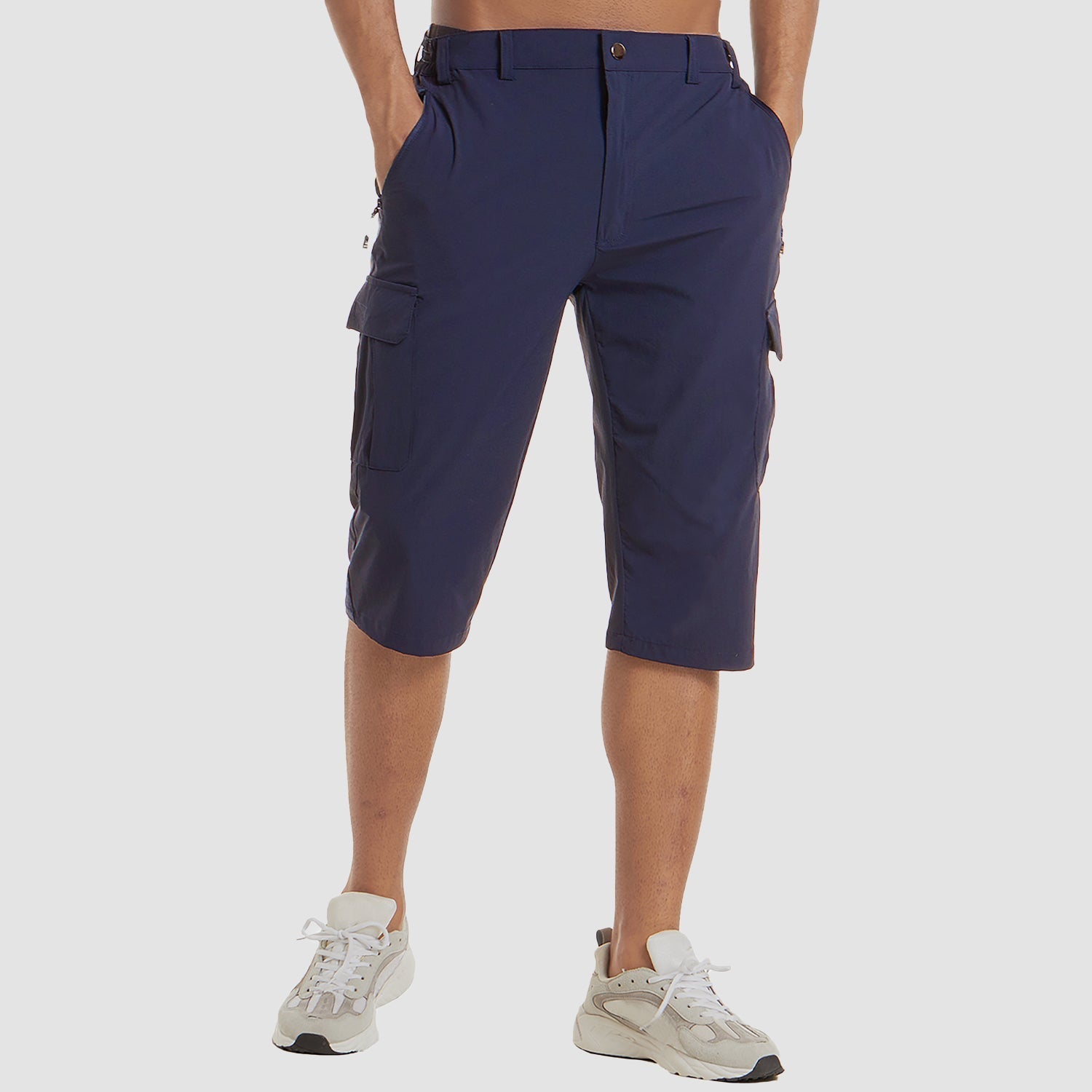Men's Cargo Shorts | Knee Length Shorts-Men Shorts-Homefinn