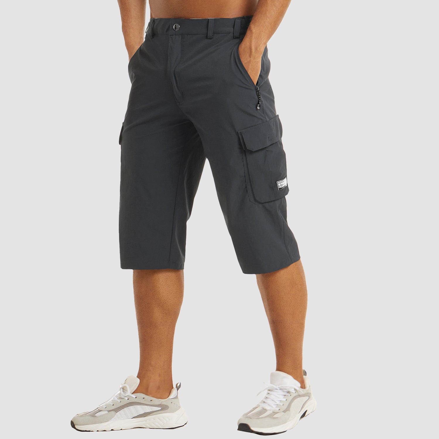 Men's Cargo Shorts | Knee Length Shorts-Men Shorts-Homefinn
