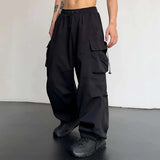 Men's Cargo Trousers | Drawstring Wide Leg Streetwear Pants