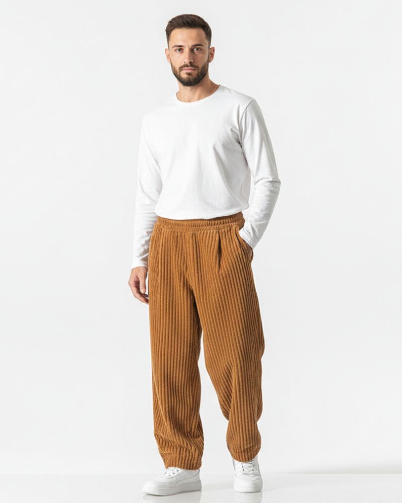 Brycen Corduroy Trousers for Men – Modern Cut, Soft Touch & Elegant Style