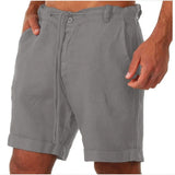Men's Drawstring Shorts | Rolled Hem Casual Summer Wear
