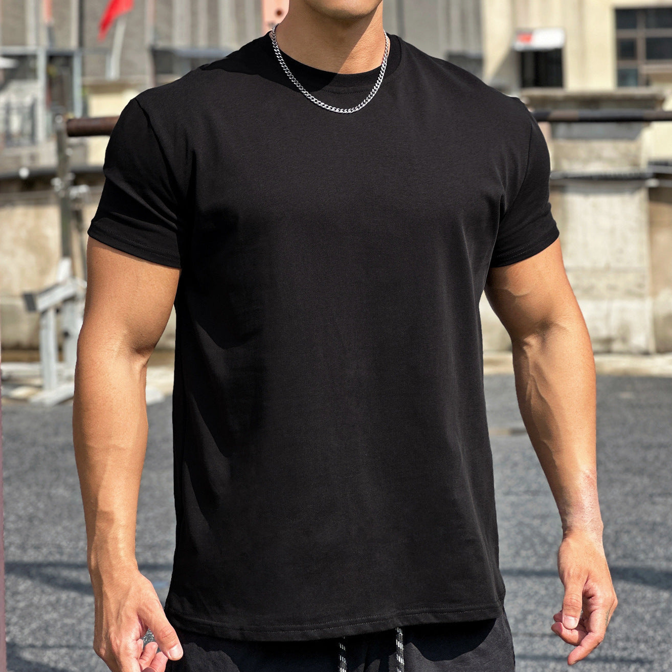 Liam Sport T-Shirt Men – Loose Cotton Short Sleeve T-Shirt with Breathable Design - Image 5