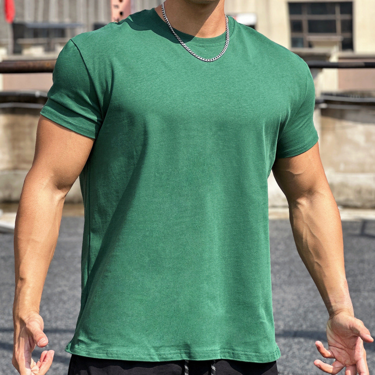 Liam Sport T-Shirt Men – Loose Cotton Short Sleeve T-Shirt with Breathable Design - Image 7