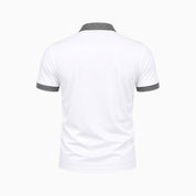 Men Polo Shirt | Contrast Trim Short Sleeve Casual Wear-Men Polo Shirt-Homefinn