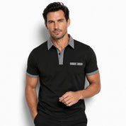 Men Polo Shirt | Contrast Trim Short Sleeve Casual Wear-Men Polo Shirt-Homefinn