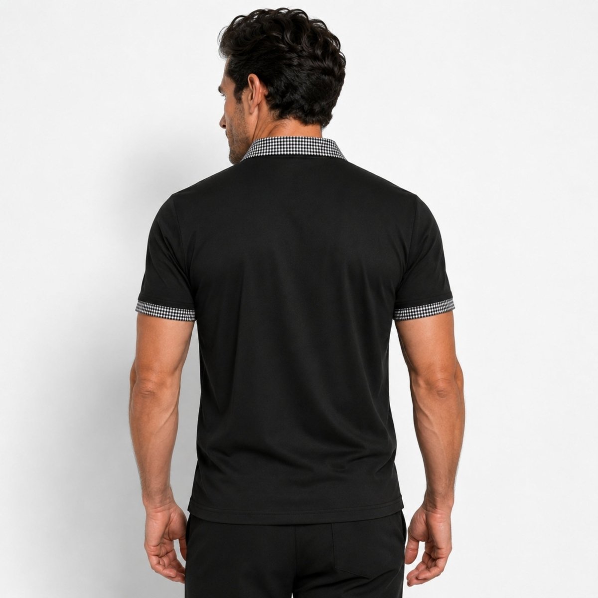 Men Polo Shirt | Contrast Trim Short Sleeve Casual Wear-Men Polo Shirt-Homefinn