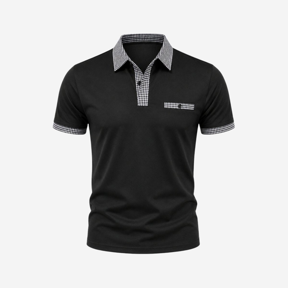 Men Polo Shirt | Contrast Trim Short Sleeve Casual Wear-Men Polo Shirt-Homefinn