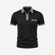 Men Polo Shirt | Contrast Trim Short Sleeve Casual Wear-Men Polo Shirt-Homefinn