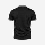 Men Polo Shirt | Contrast Trim Short Sleeve Casual Wear-Men Polo Shirt-Homefinn