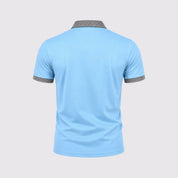 Men Polo Shirt | Contrast Trim Short Sleeve Casual Wear-Men Polo Shirt-Homefinn