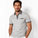 Men's Polo Shirt | Contrast Trim Short Sleeve Casual Wear