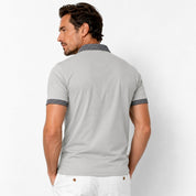 Men Polo Shirt | Contrast Trim Short Sleeve Casual Wear-Men Polo Shirt-Homefinn