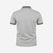 Men Polo Shirt | Contrast Trim Short Sleeve Casual Wear-Men Polo Shirt-Homefinn