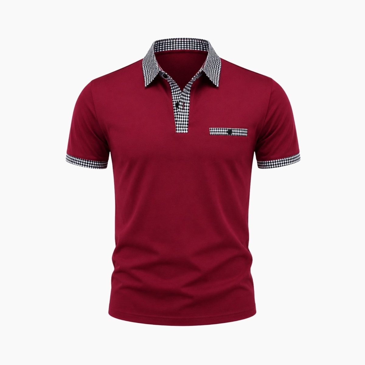 Men Polo Shirt | Contrast Trim Short Sleeve Casual Wear-Men Polo Shirt-Homefinn