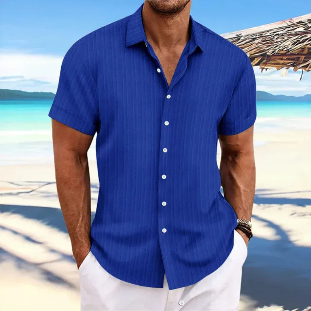 Luke Men's Shirt – Classic Short Sleeve Shirt with Modern Fit for a Casual Summer Look