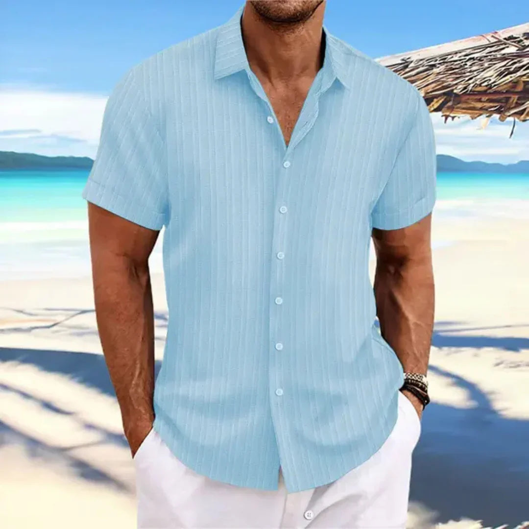 Luke Men's Shirt – Classic Short Sleeve Shirt with Modern Fit for a Casual Summer Look - Image 3