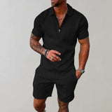 Men's Two Piece Set | Zip Neck Shirt Holiday Outfit
