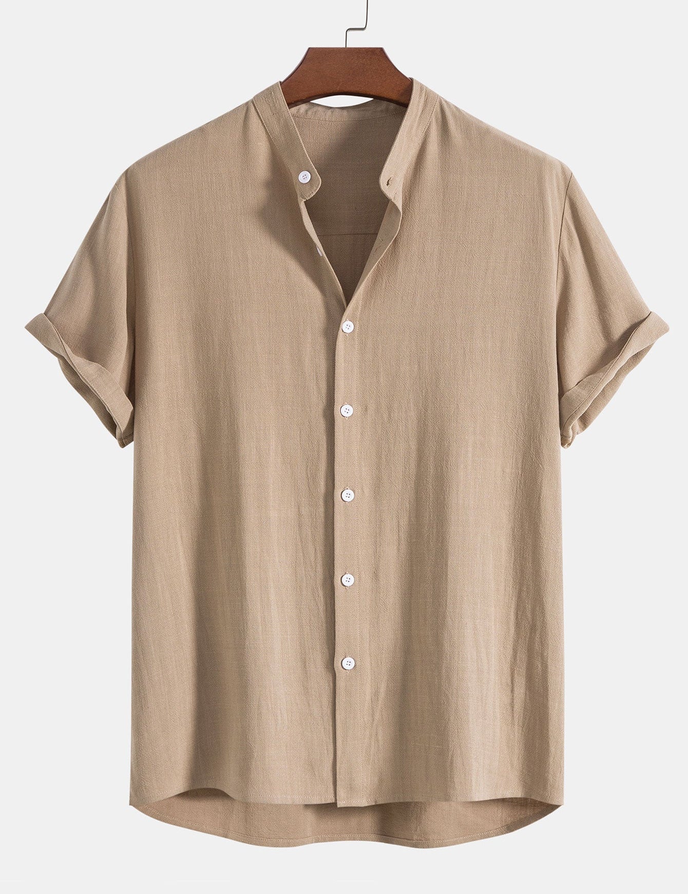 mens-casual-plain-shirt-trousers-set-button-front-drawstring-05.jpg