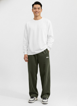 Men's Casual Plain Trousers | Straight Leg Side Pockets Everyday Wear