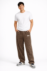 Men's Casual Plain Trousers | Straight Leg Side Pockets Everyday Wear