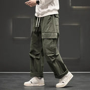 Men's Cargo Pants | Casual Wide Leg Trousers-Men Pants-Homefinn