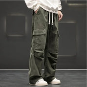 Men's Cargo Pants | Casual Wide Leg Trousers-Men Pants-Homefinn