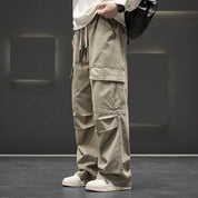 Men's Cargo Pants | Casual Wide Leg Trousers-Men Pants-Homefinn