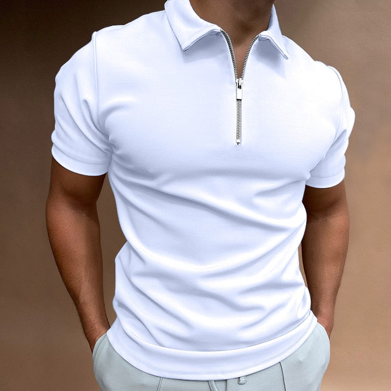 Men's Polo Shirt | Polo Quarter Zip-Men Polo-Homefinn