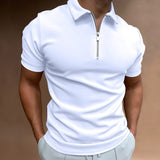 Men's Quarter Zip Polo Shirt | Smart Casual Everyday Wear