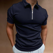 Men's Polo Shirt | Polo Quarter Zip-Men Polo-Homefinn