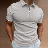 Men's Quarter Zip Polo Shirt | Smart Casual Everyday Wear