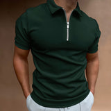 Men's Quarter Zip Polo Shirt | Smart Casual Everyday Wear