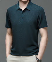 Men Polo Shirt | Men's Casual Button Top-Men Polo Shirt-Homefinn
