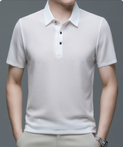 Men Polo Shirt | Men's Casual Button Top-Men Polo Shirt-Homefinn