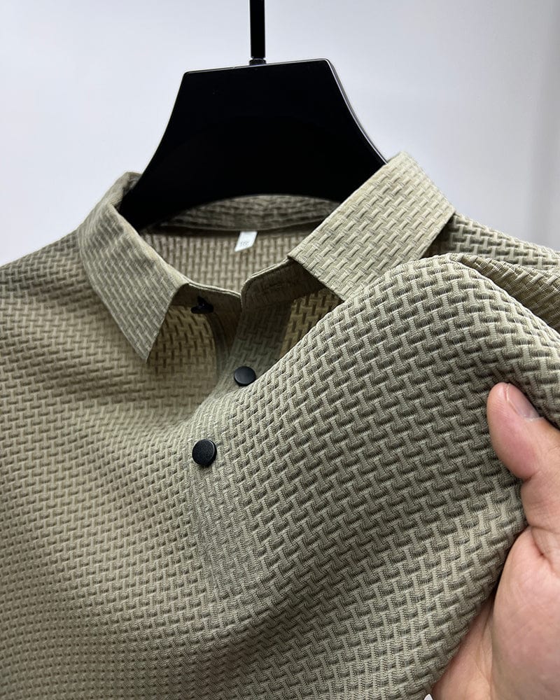 Men Polo Shirt | Men's Casual Button Top-Men Polo Shirt-Homefinn