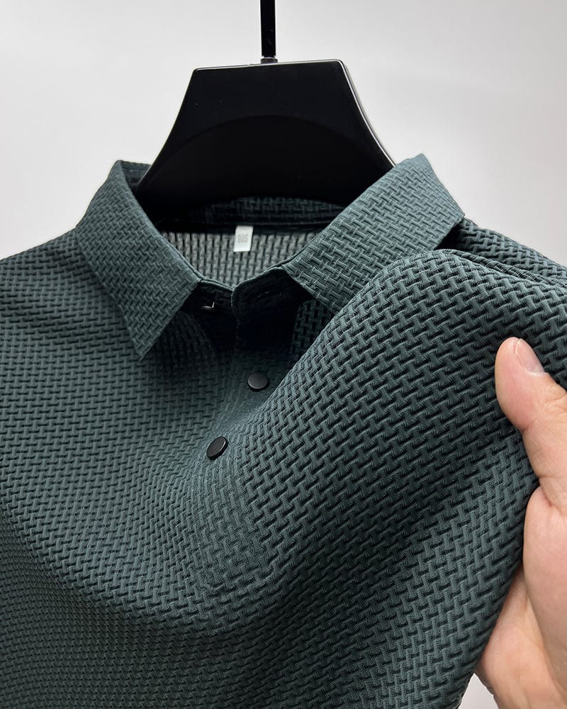 Men Polo Shirt | Men's Casual Button Top-Men Polo Shirt-Homefinn