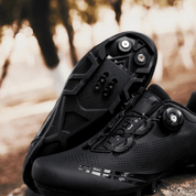 Men's Solid Mountain Bike Shoes | Dial Closure Cleat Compatible Trail Riding-Men Shoes-Homefinn