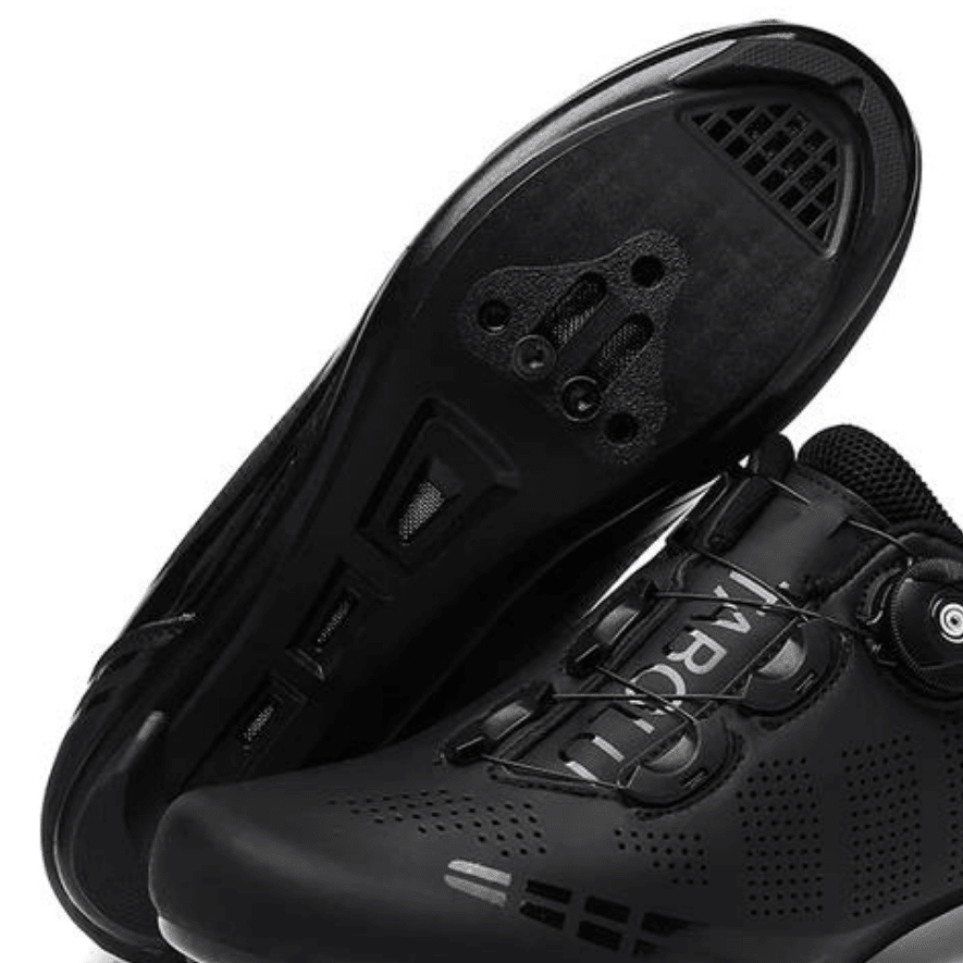 Men's Solid Mountain Bike Shoes | Dial Closure Cleat Compatible Trail Riding-Men Shoes-Homefinn