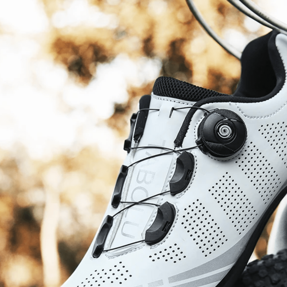 Men's Solid Mountain Bike Shoes | Dial Closure Cleat Compatible Trail Riding-Men Shoes-Homefinn