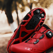 Men's Solid Mountain Bike Shoes | Dial Closure Cleat Compatible Trail Riding-Men Shoes-Homefinn